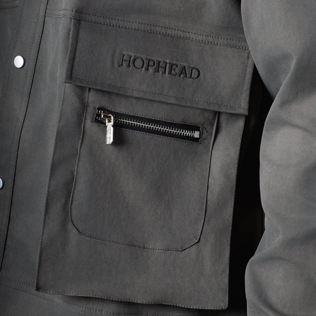 GREY CLOUDRIP POCKET JACKET - Hophead