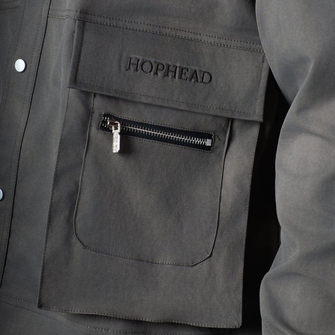 GREY CLOUDRIP POCKET JACKET - Hophead
