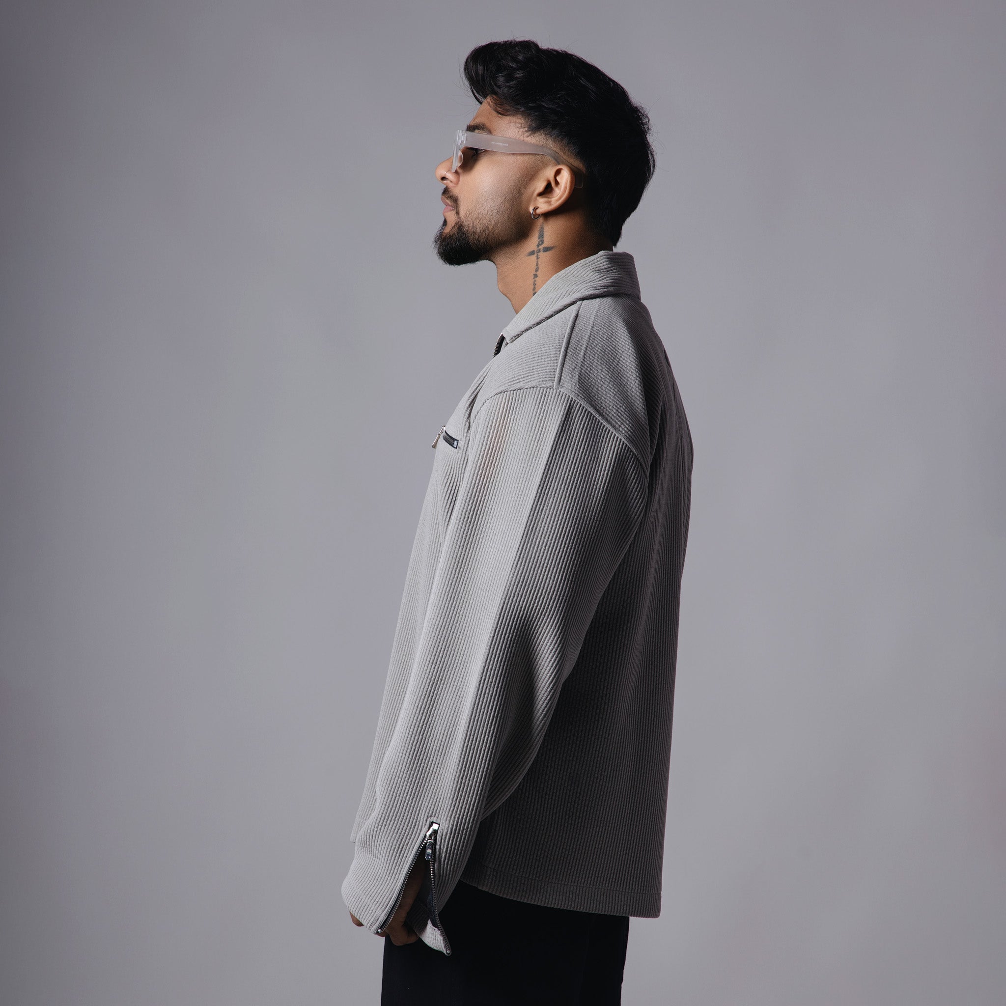 GREY CORDUROY ZIPPER - Hophead