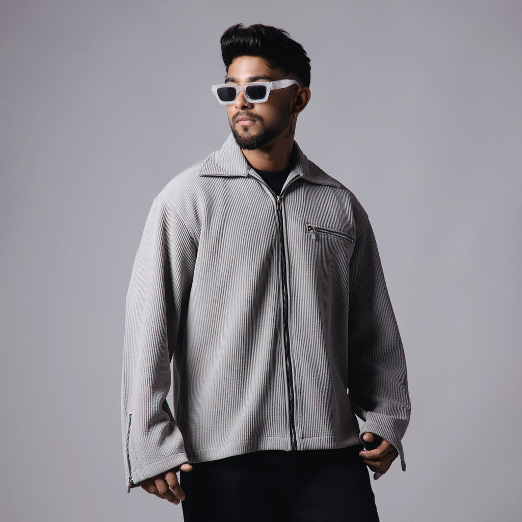 GREY CORDUROY ZIPPER - Hophead