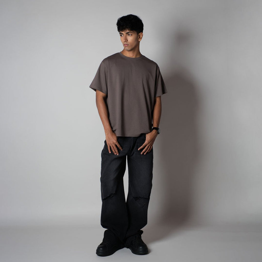 GREY CREW NECK T - SHIRT - Hophead