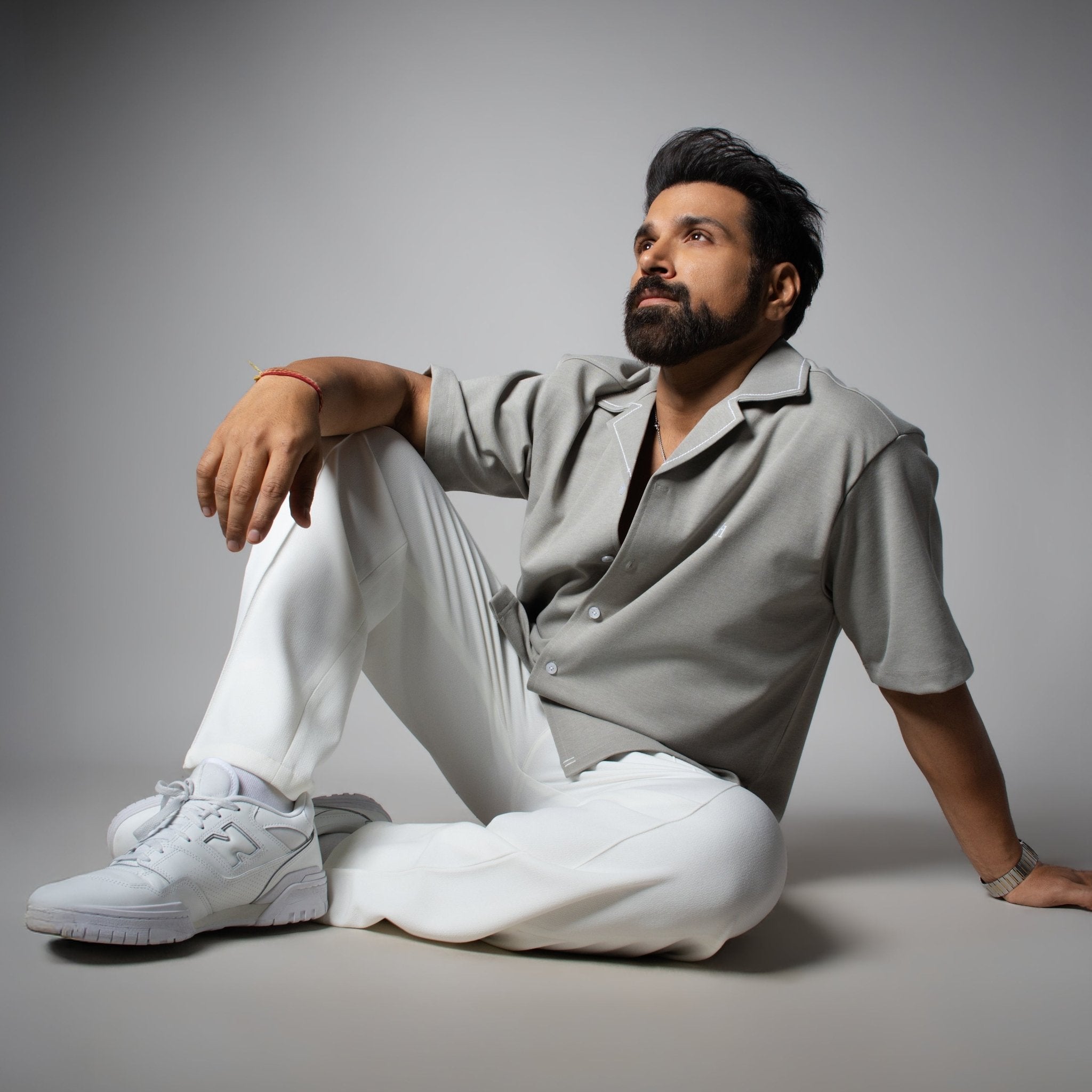 Grey Cuban Collar Shirt - Hophead