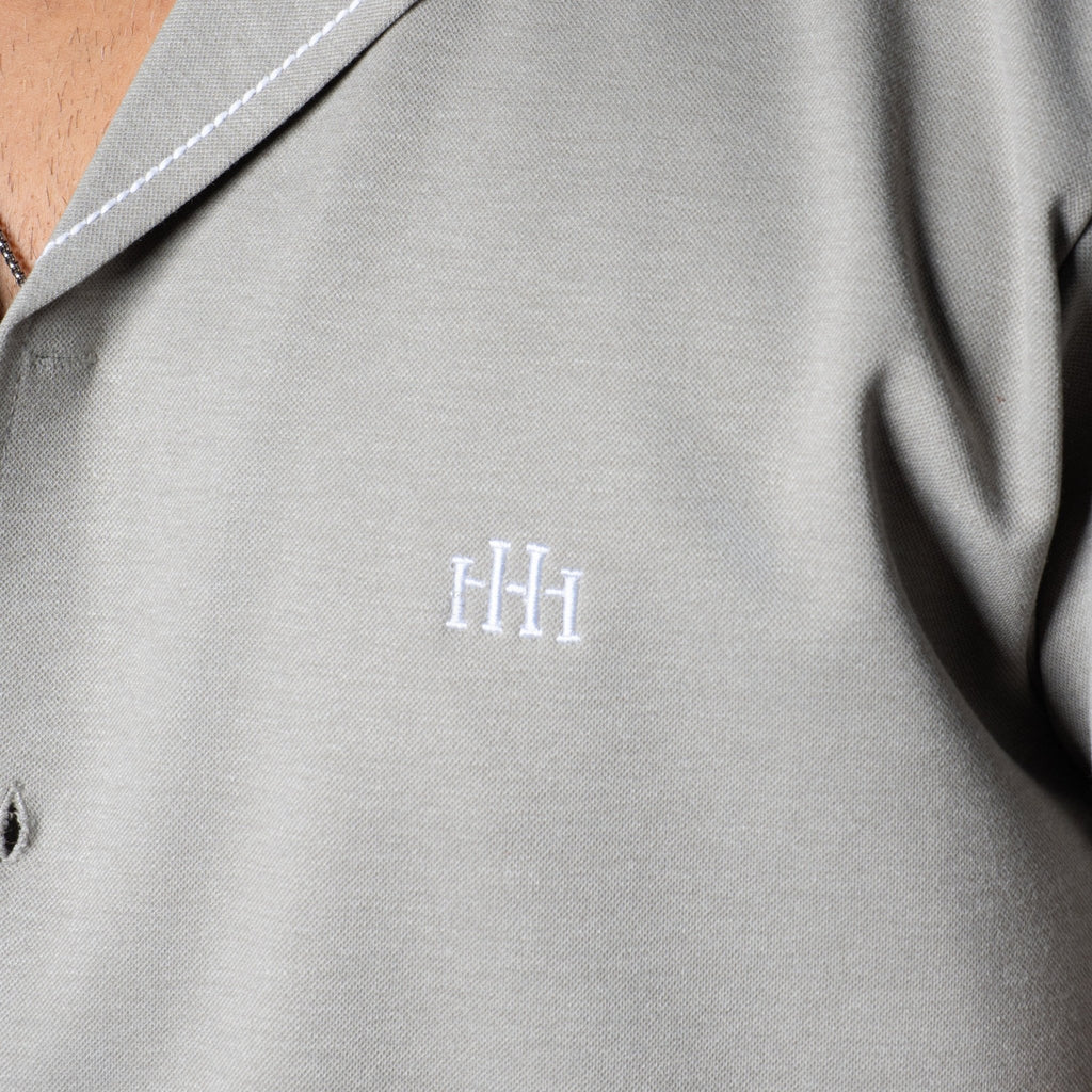 Grey Cuban Collar Shirt - Hophead