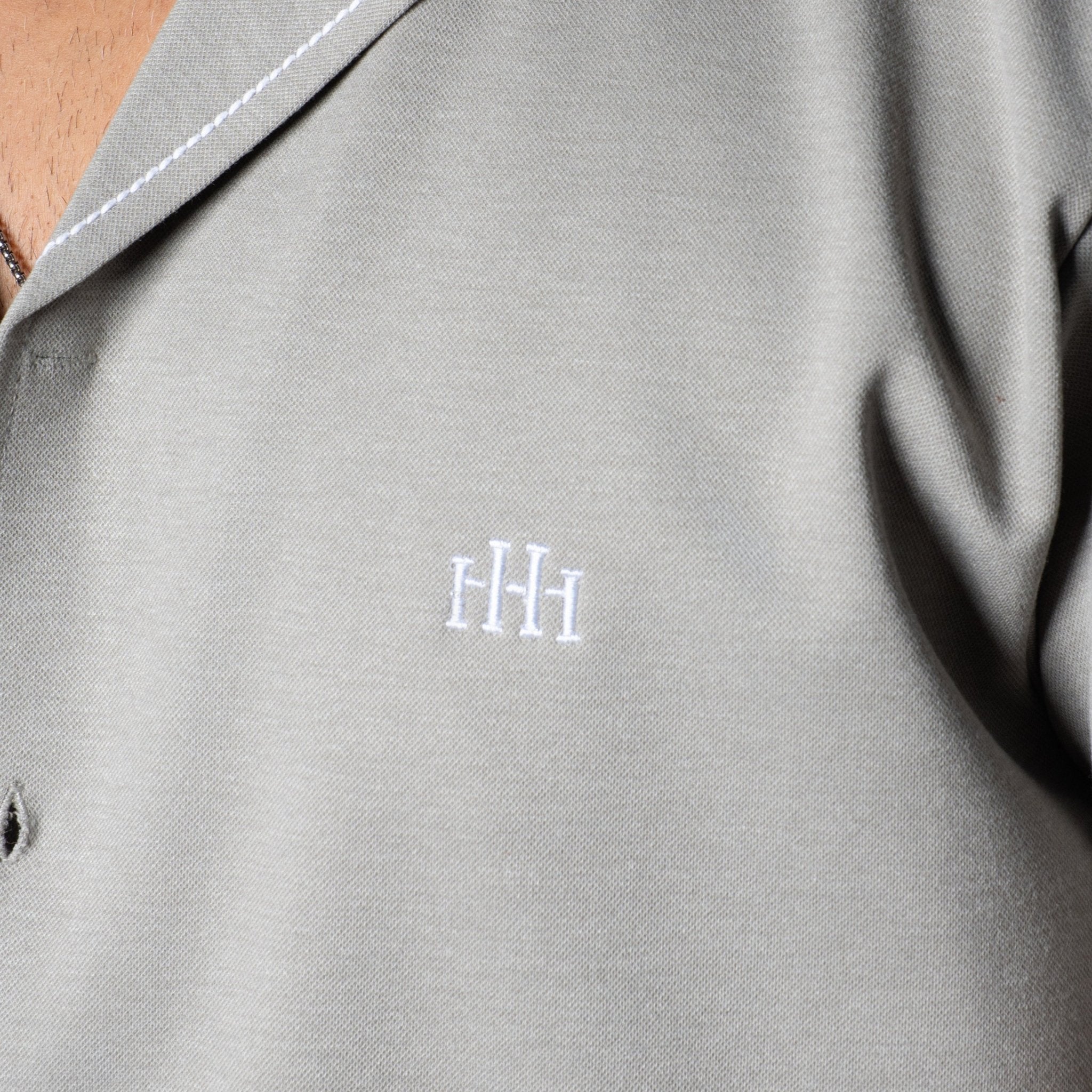 Grey Cuban Collar Shirt - Hophead