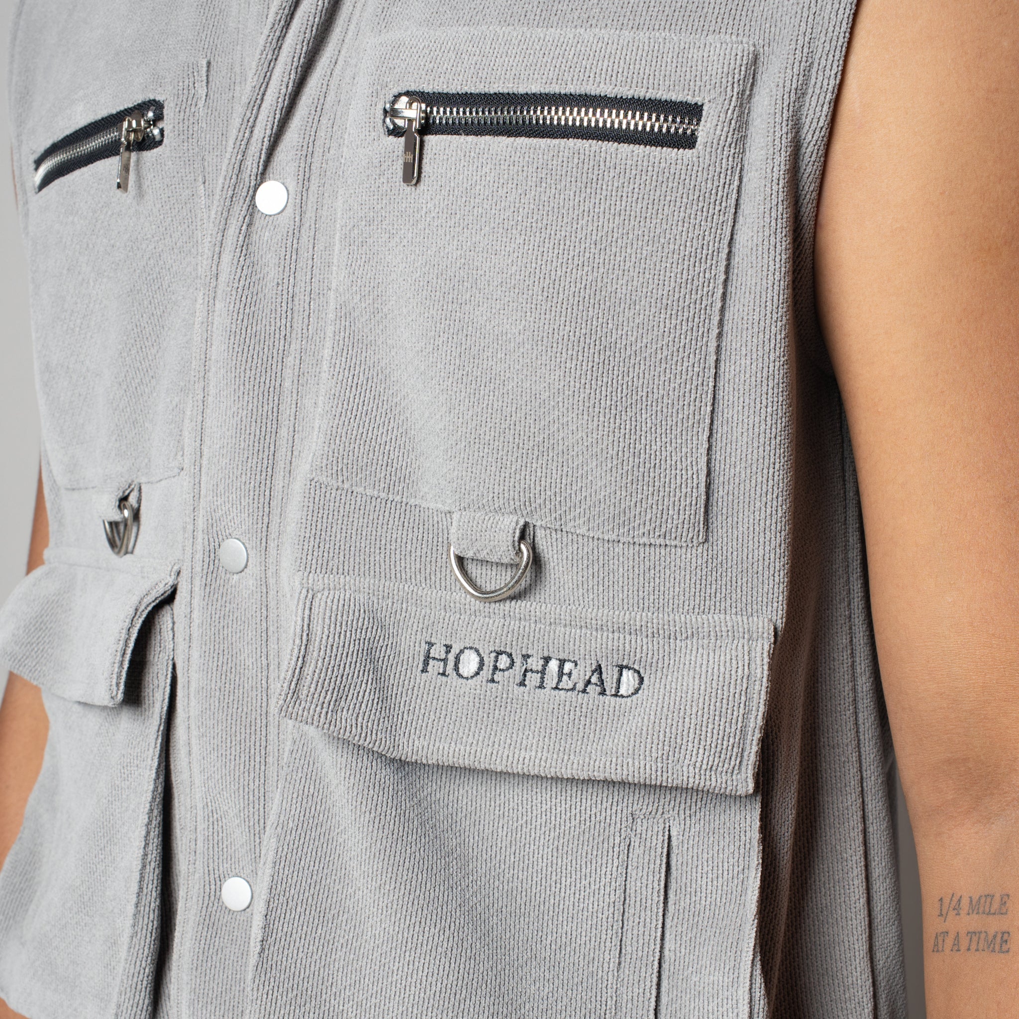 GREY KNITDRIP UTILITY JACKET - Hophead