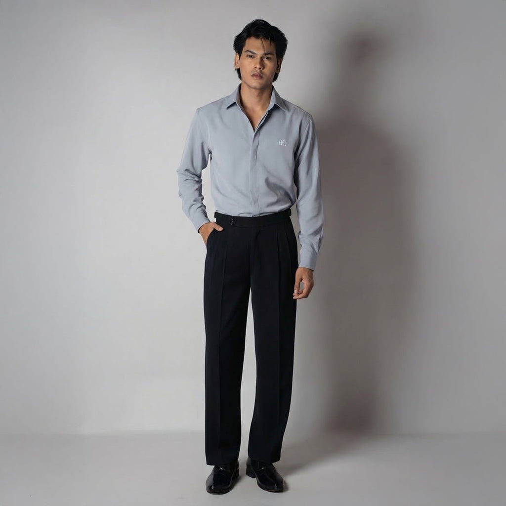 GREY KOREAN SHIRT - Hophead