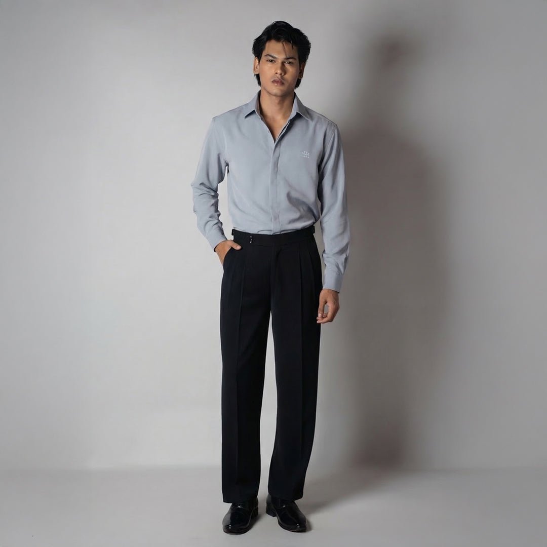 GREY KOREAN SHIRT - Hophead