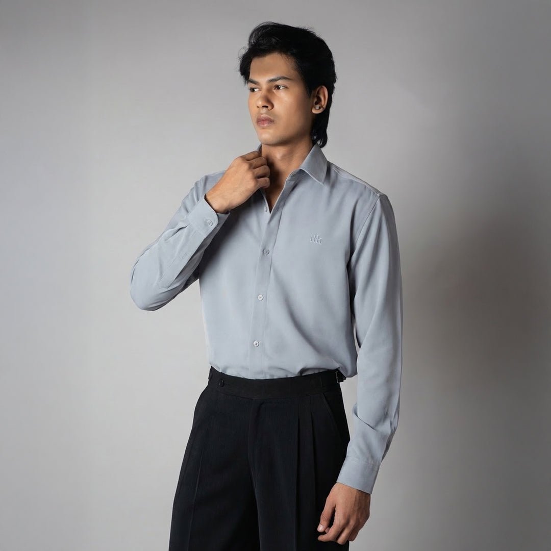 GREY KOREAN SHIRT - Hophead