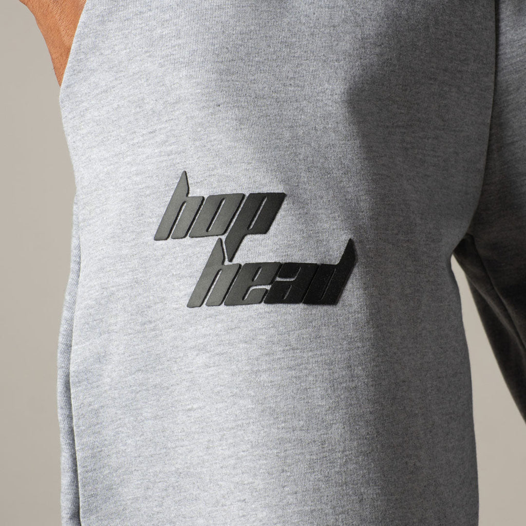 GREY MELANGE EXTREME BAGGY BASIC SWEATPANTS - Hophead