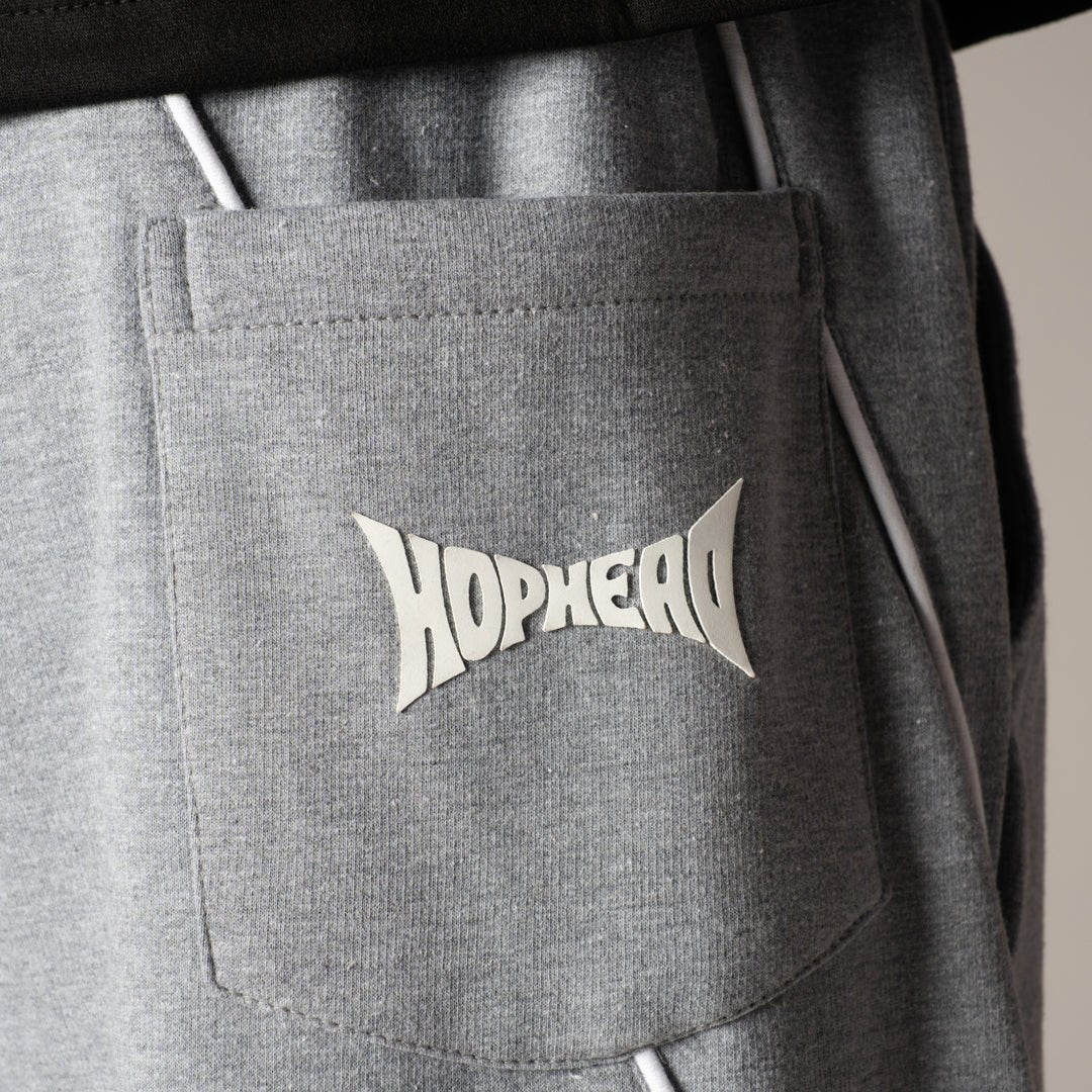 GREY MILANGE VERTEX FLEECE BAGGY SWEATPANTS - Hophead