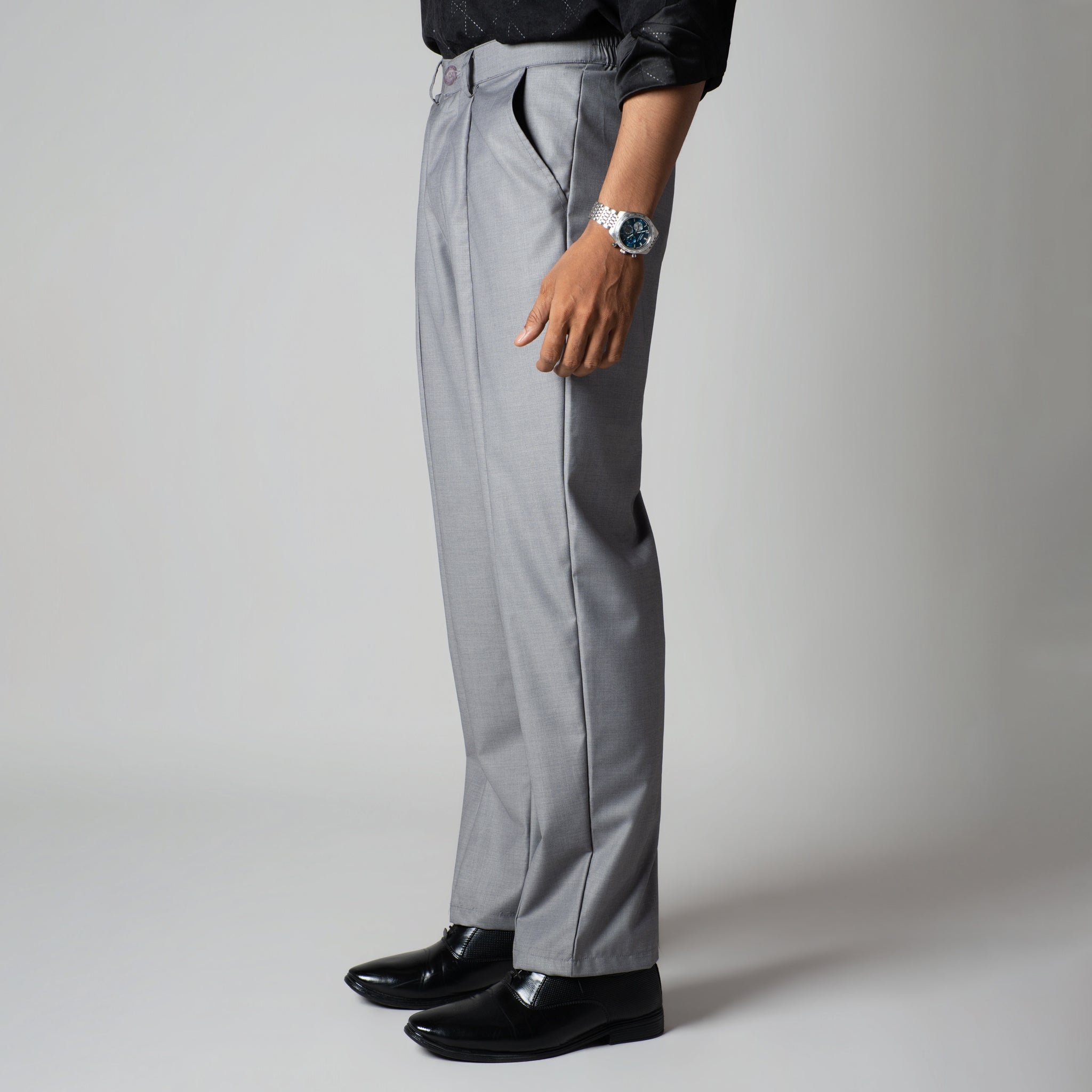 GREY MONO FIT TROUSER - Hophead