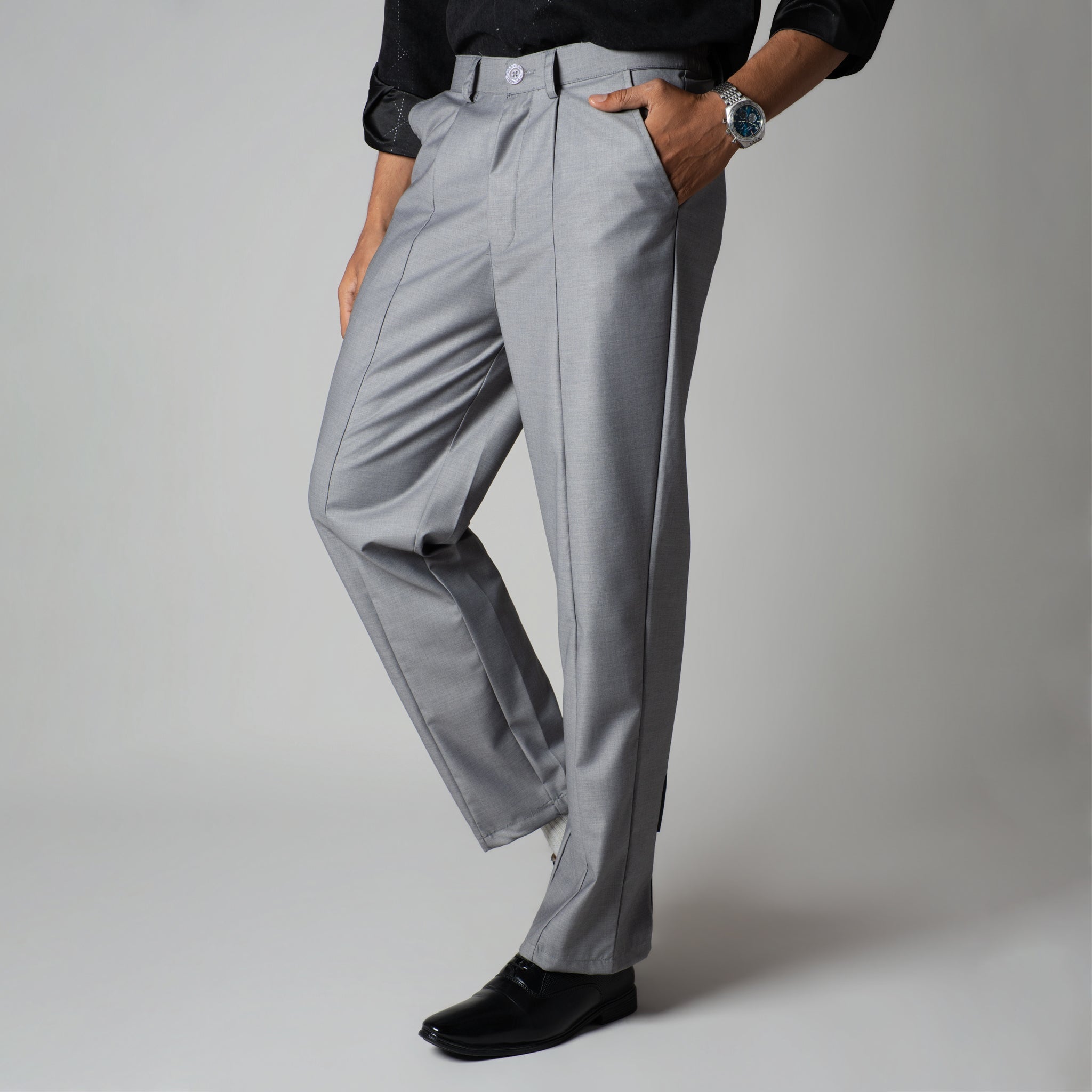 GREY MONO FIT TROUSER - Hophead