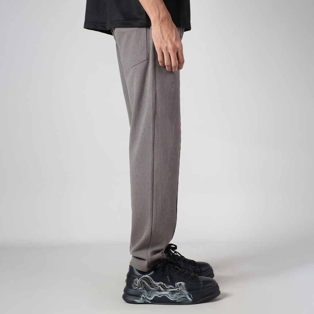 GREY PINTUCKS TEXTURED SWEATPANT - Hophead