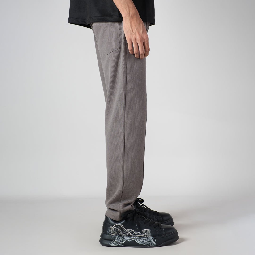 GREY PINTUCKS TEXTURED SWEATPANT - Hophead
