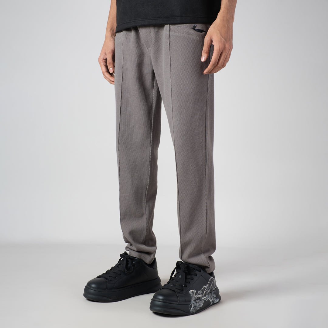 GREY PINTUCKS TEXTURED SWEATPANT - Hophead