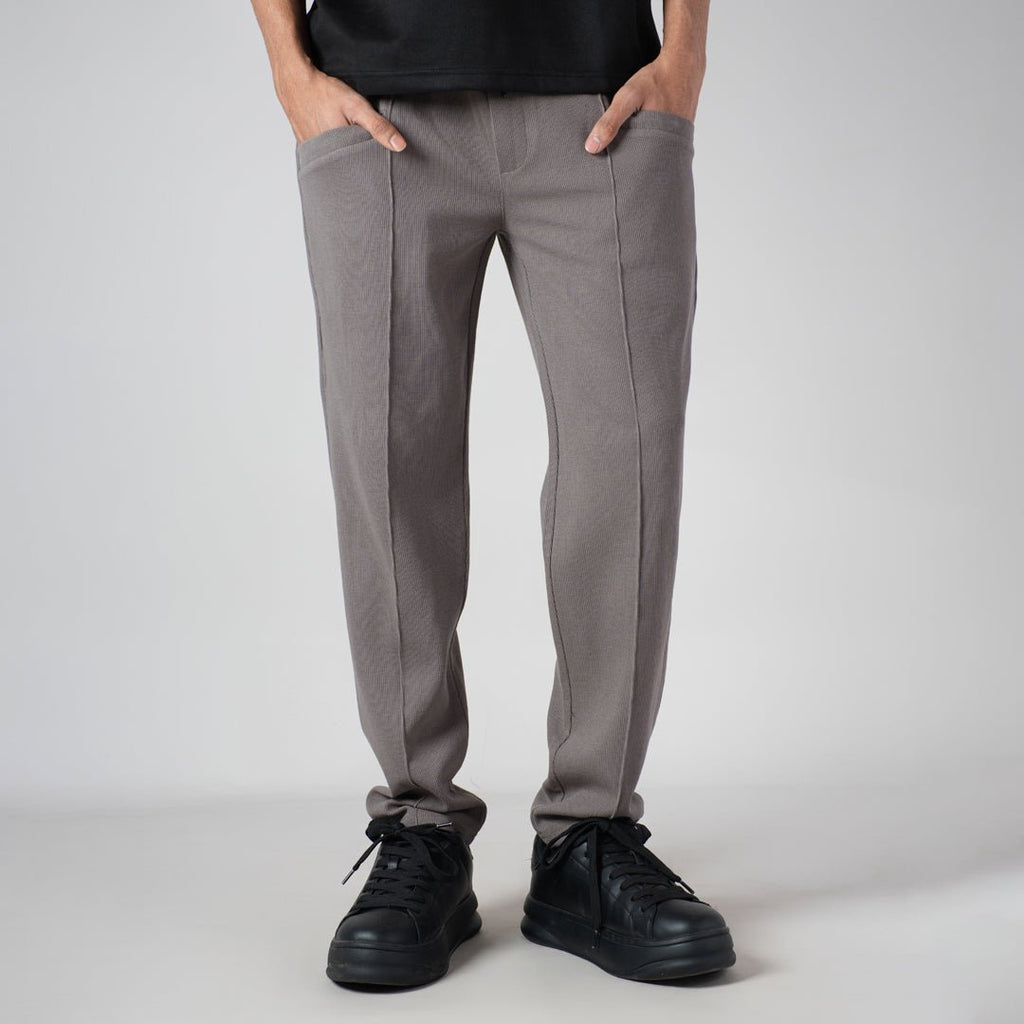 GREY PINTUCKS TEXTURED SWEATPANT - Hophead