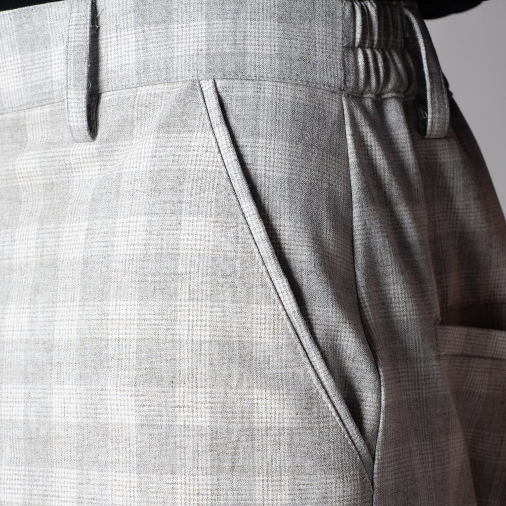 GREY PLAID REGULAR FIT TROUSER - Hophead