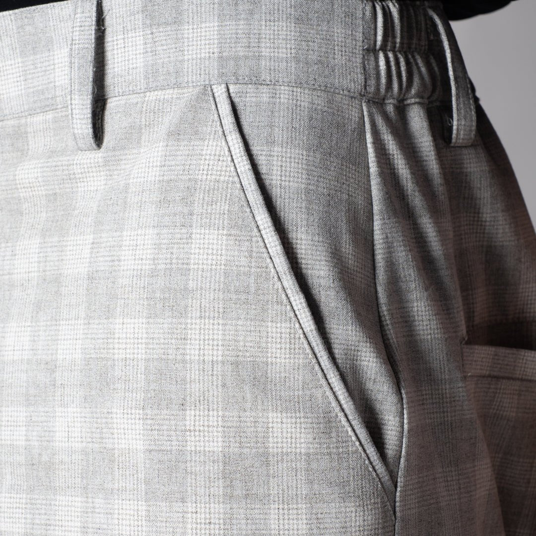 GREY PLAID REGULAR FIT TROUSER - Hophead