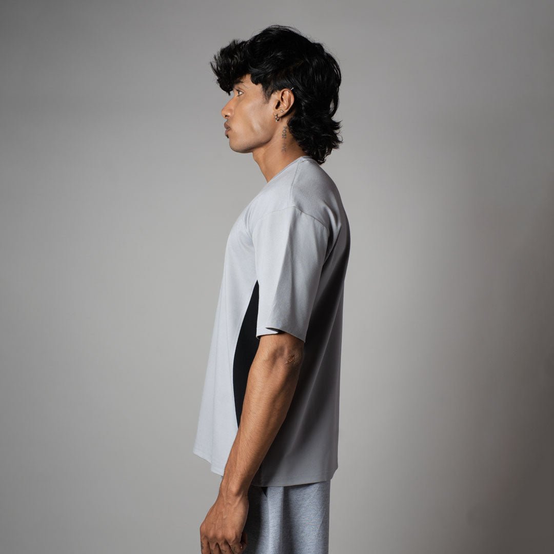GREY SPLITPANEL T - SHIRT - Hophead