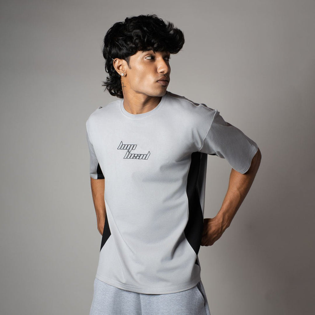 GREY SPLITPANEL T - SHIRT - Hophead