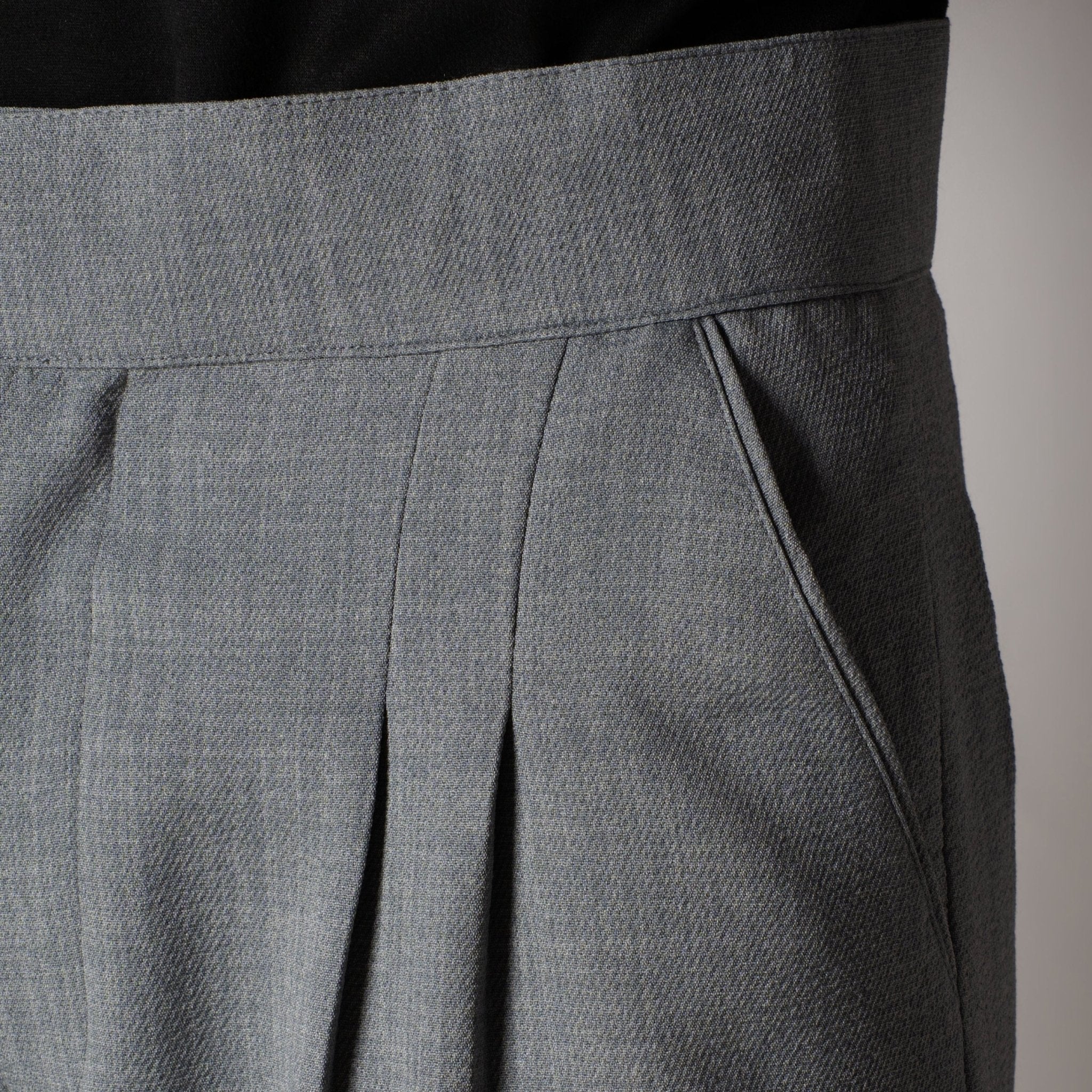 GREY VINTAGE BUCKLE PLEATED TROUSER - Hophead