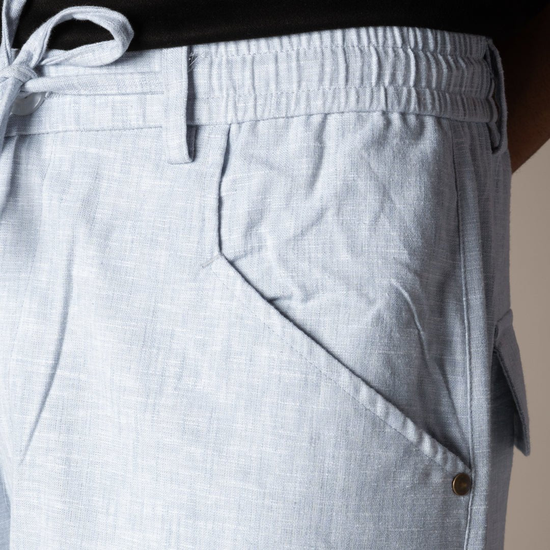 ICE BLUE SOFTMOVE COTTON PANTS - Hophead
