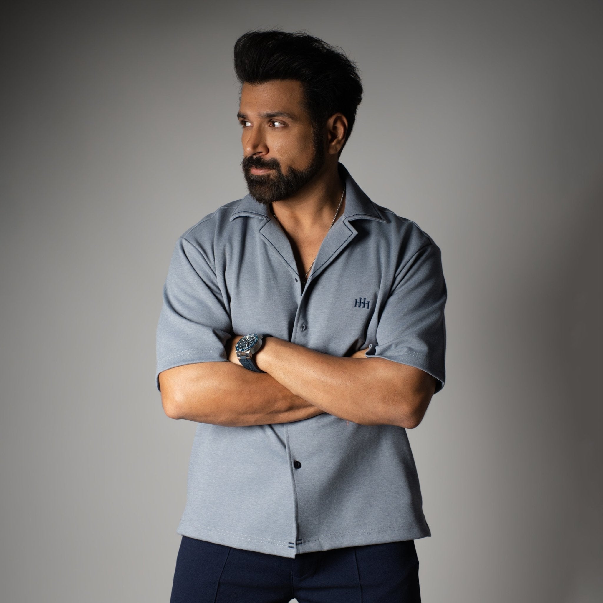 Iceblue Cuban Collar Shirt - Hophead