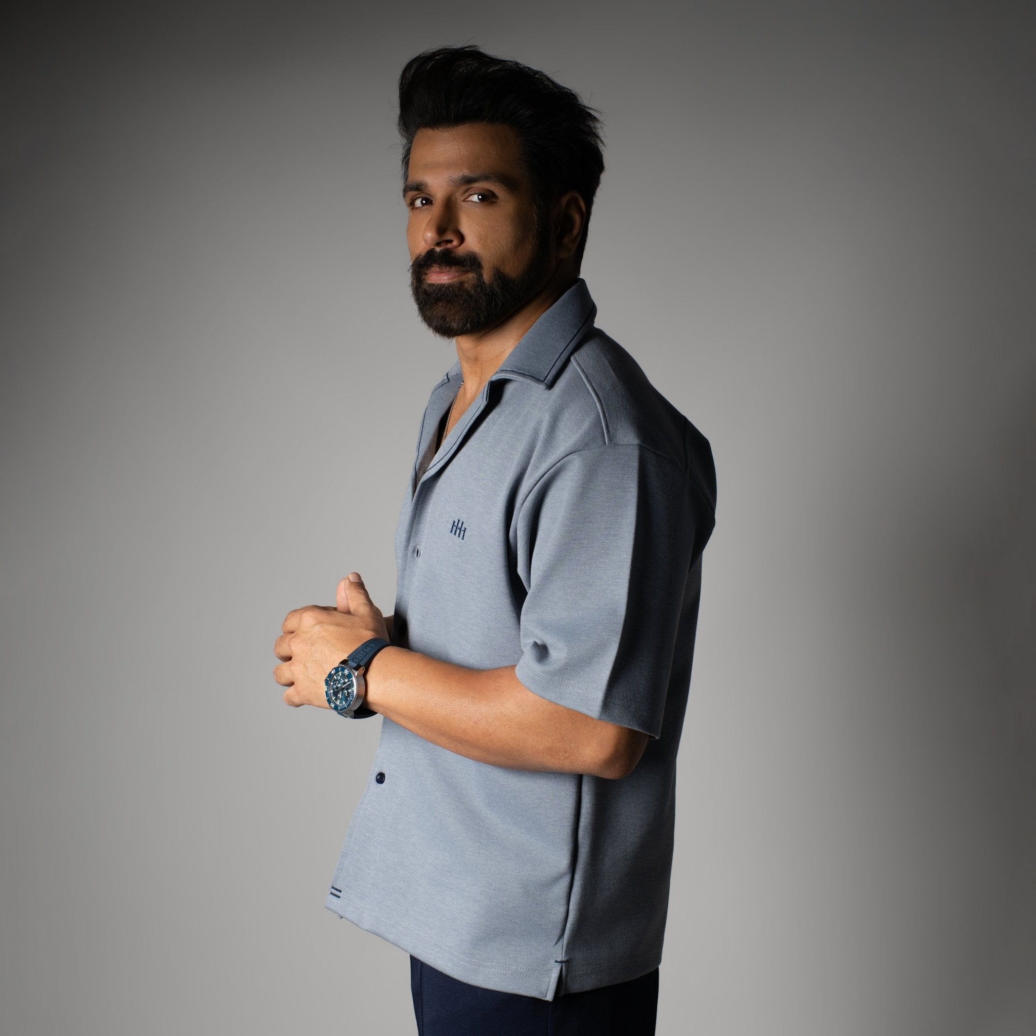 Iceblue Cuban Collar Shirt - Hophead