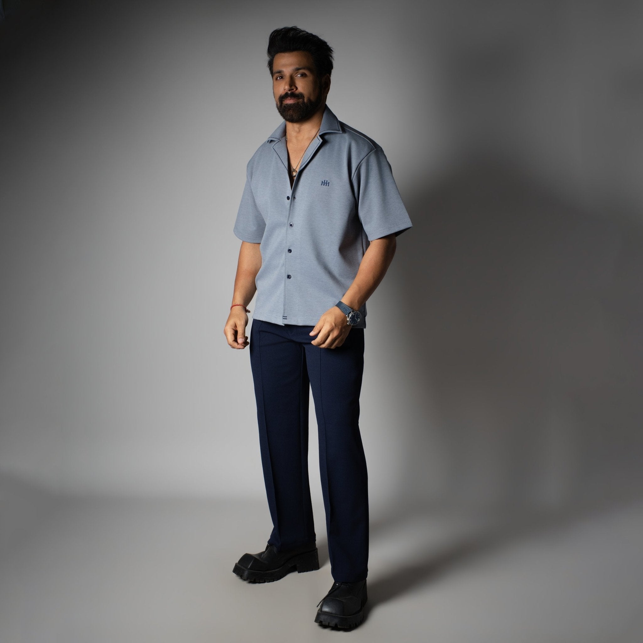 Iceblue Cuban Collar Shirt - Hophead