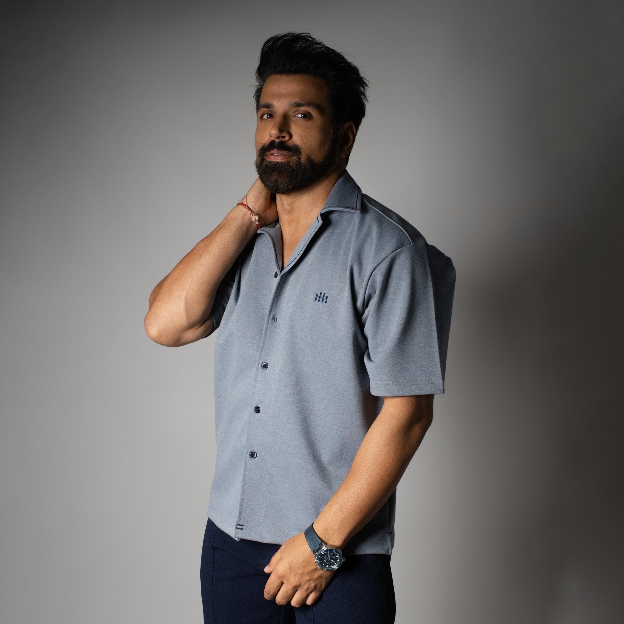 Iceblue Cuban Collar Shirt - Hophead