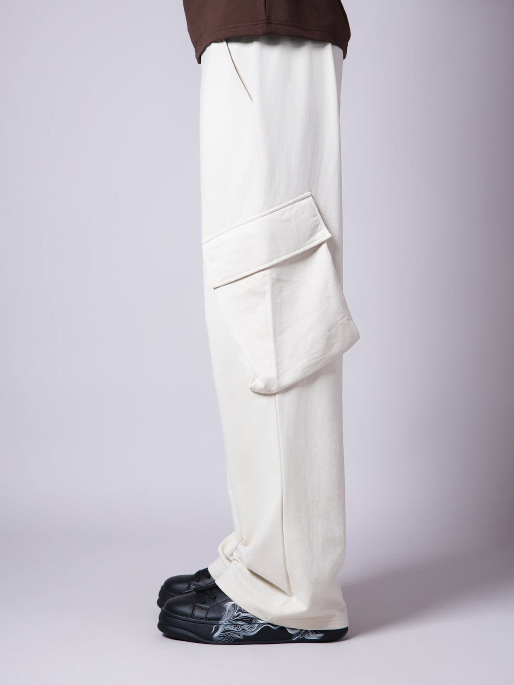 IVORY BIG POCKET EXTREME BAGGY SWEATPANTS - Hophead