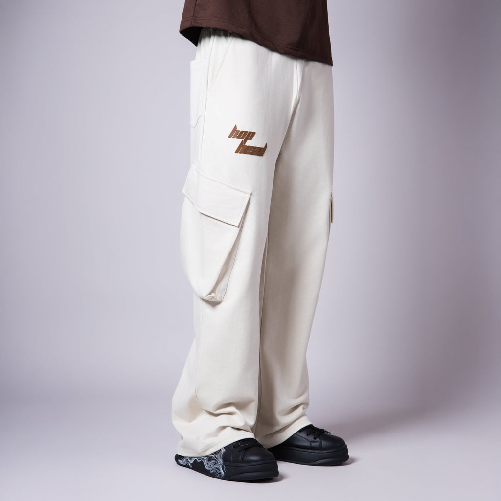 IVORY BIG POCKET EXTREME BAGGY SWEATPANTS - Hophead