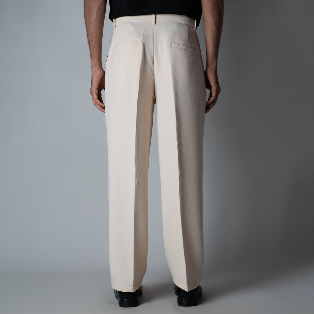 IVORY DOUBLE FLAP TROUSER - Hophead