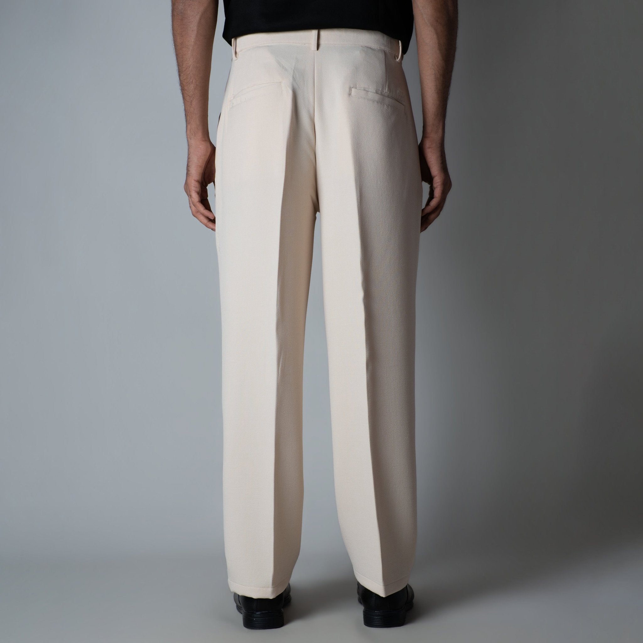 IVORY DOUBLE FLAP TROUSER - Hophead