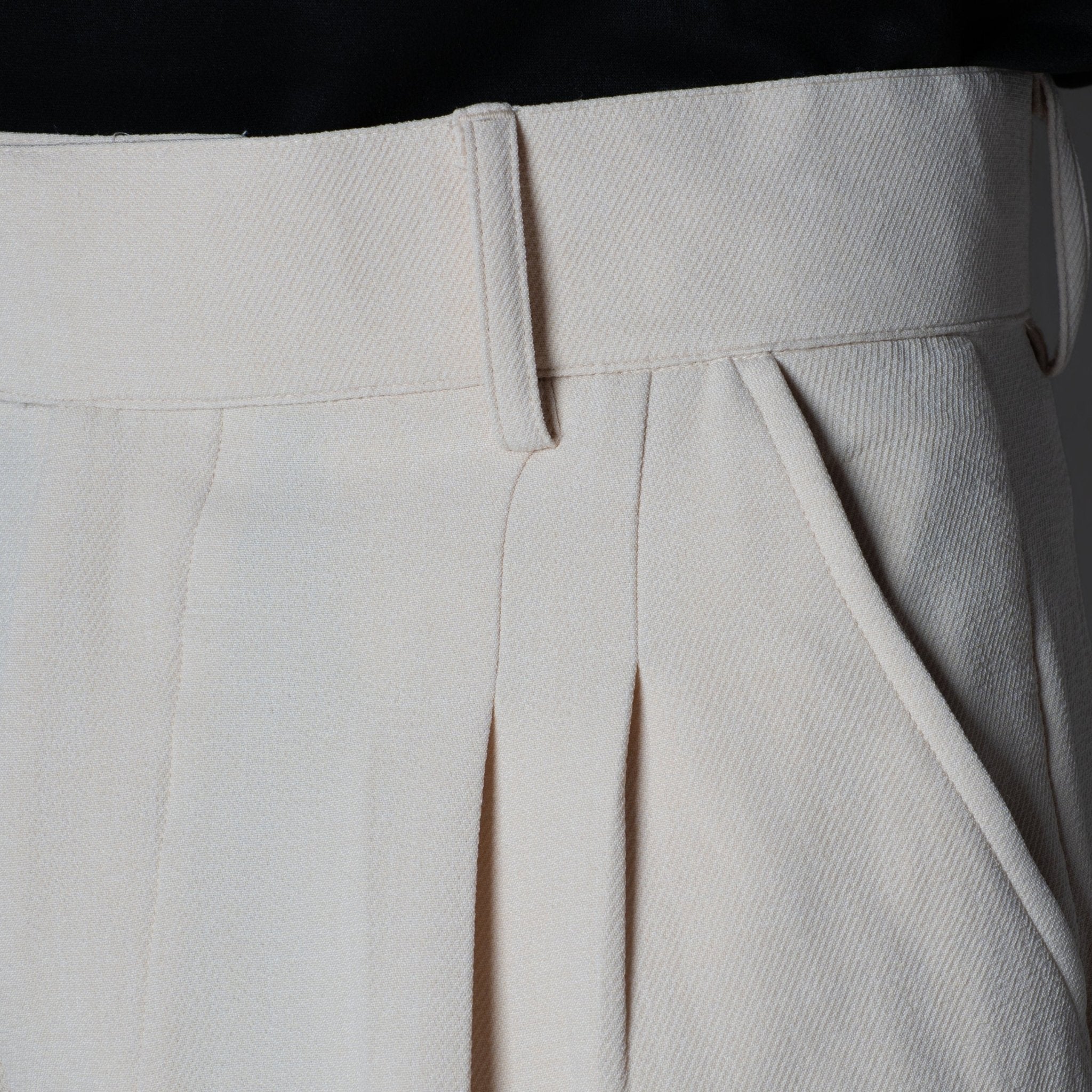 IVORY DOUBLE FLAP TROUSER - Hophead