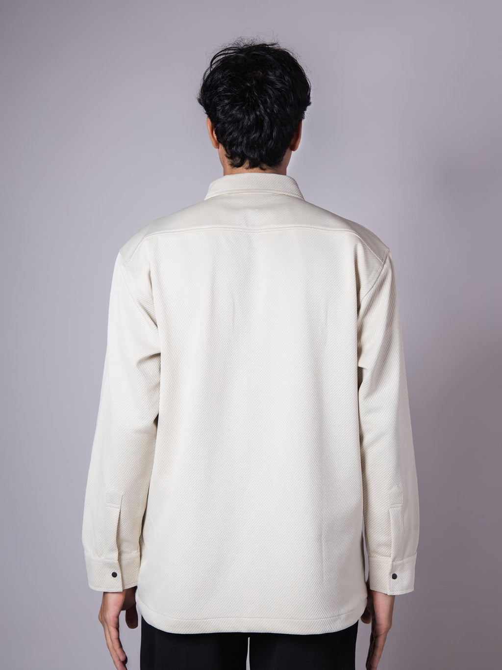 IVORY DOUBLE POCKET TEXTURED SHACKETS - Hophead