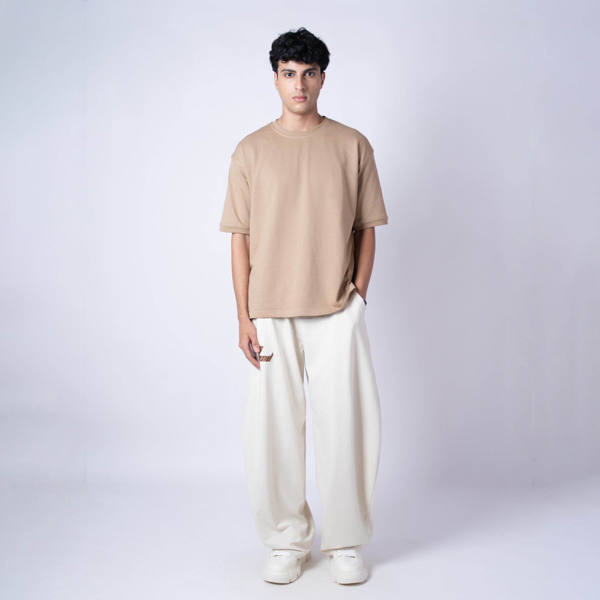 IVORY EXTREME BAGGY BASIC SWEATPANTS - Hophead