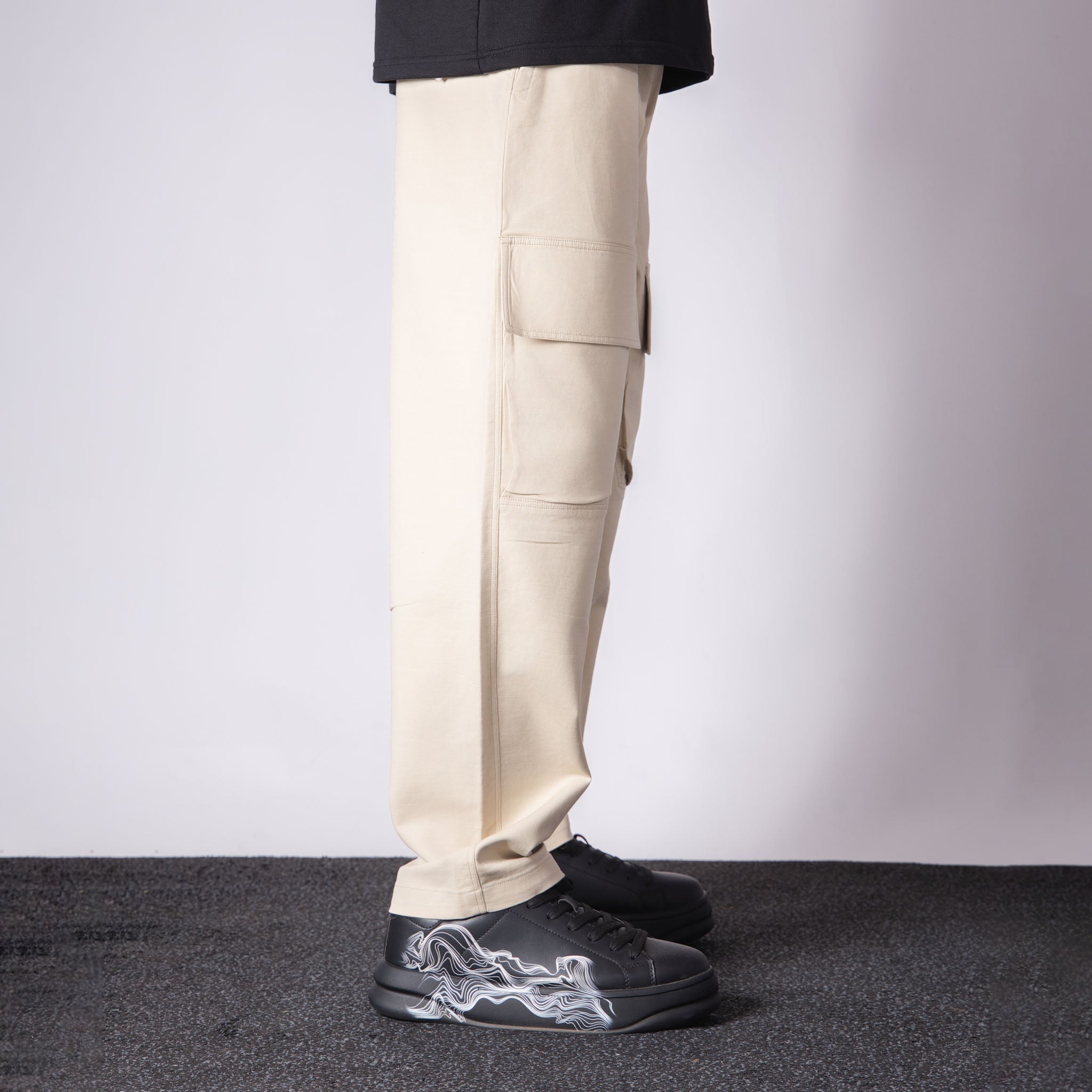 IVORY FRONT POCKET COTTON CARGO - Hophead