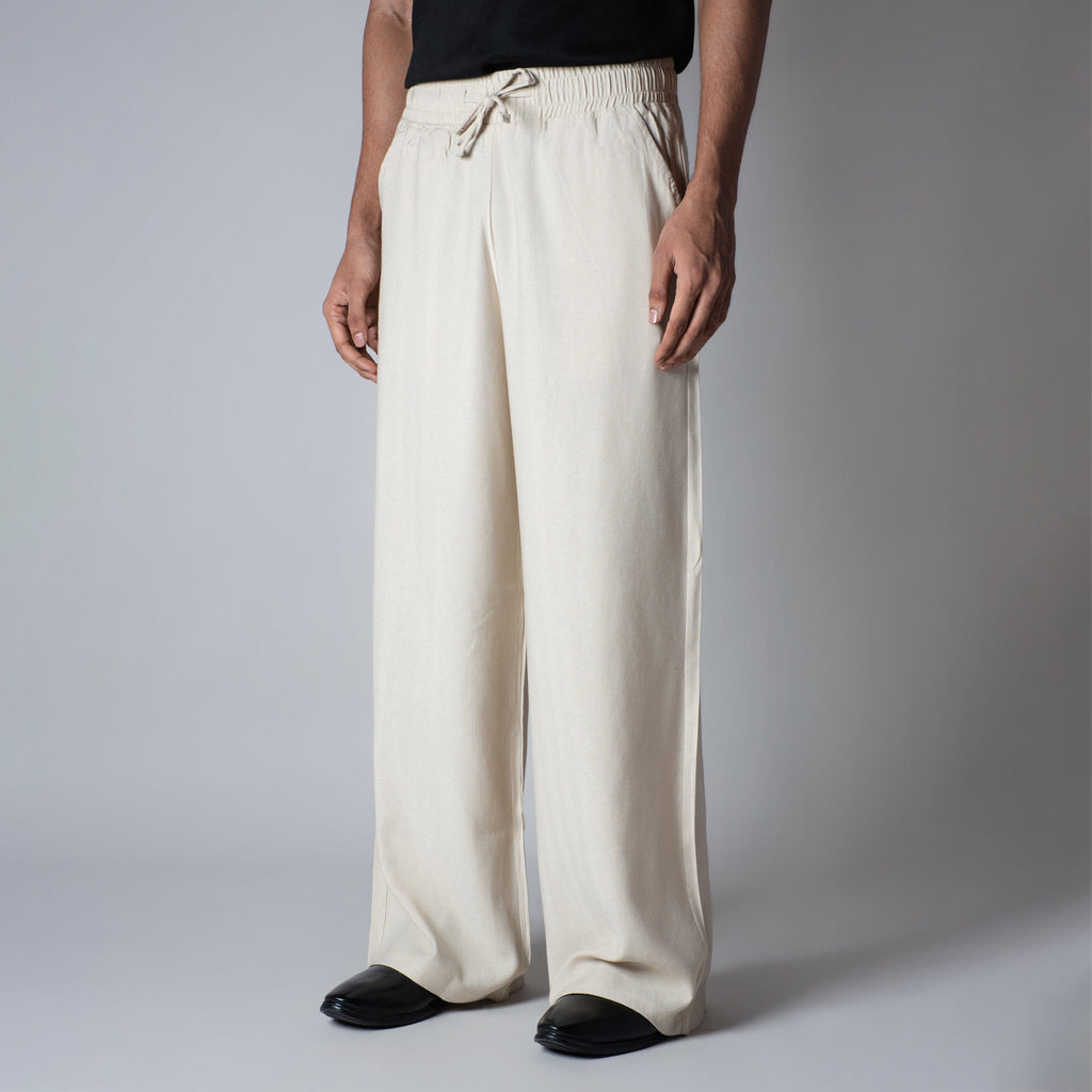 IVORY HAZE FLOW FABRIC PANT - Hophead