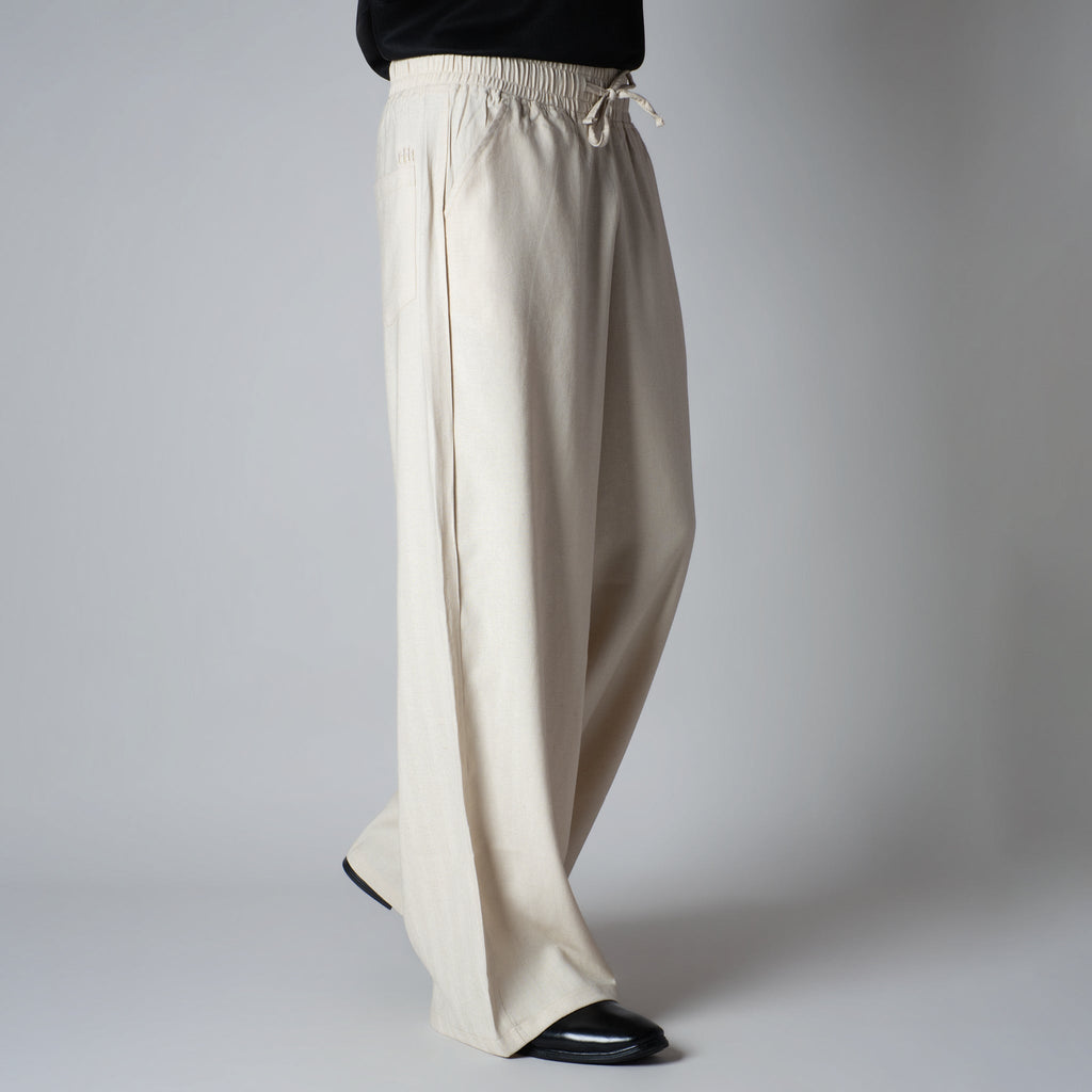 IVORY HAZE FLOW FABRIC PANT - Hophead