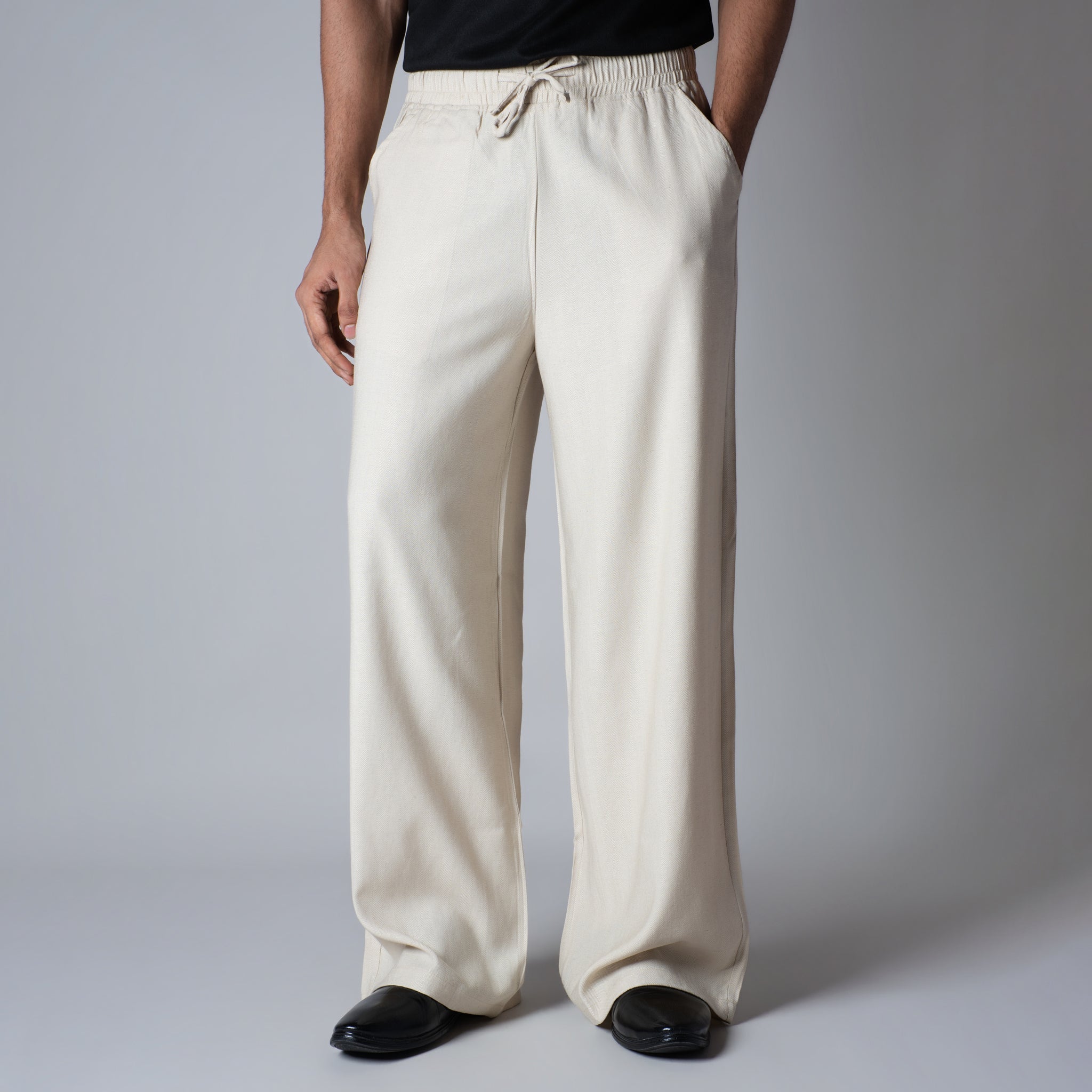 IVORY HAZE FLOW FABRIC PANT - Hophead