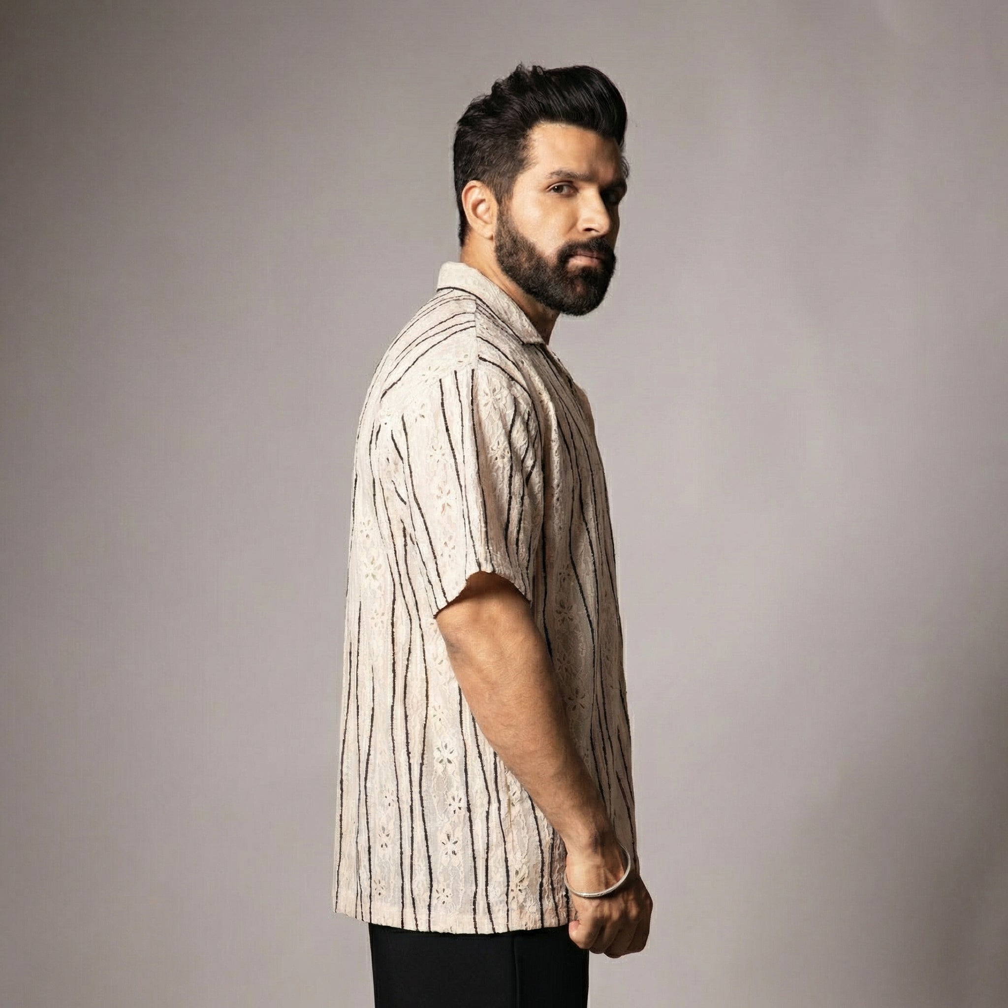 IVORY MESH LINE SHIRT - Hophead