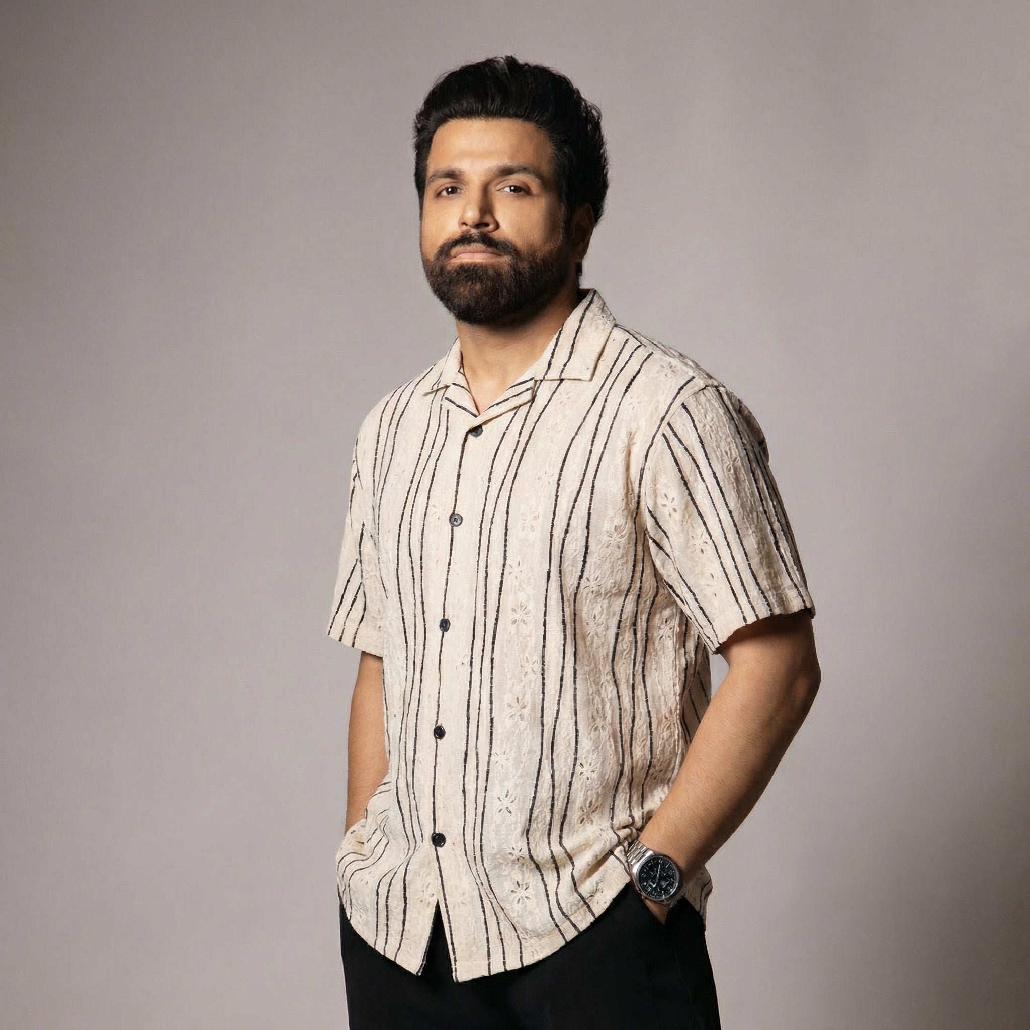 IVORY MESH LINE SHIRT - Hophead