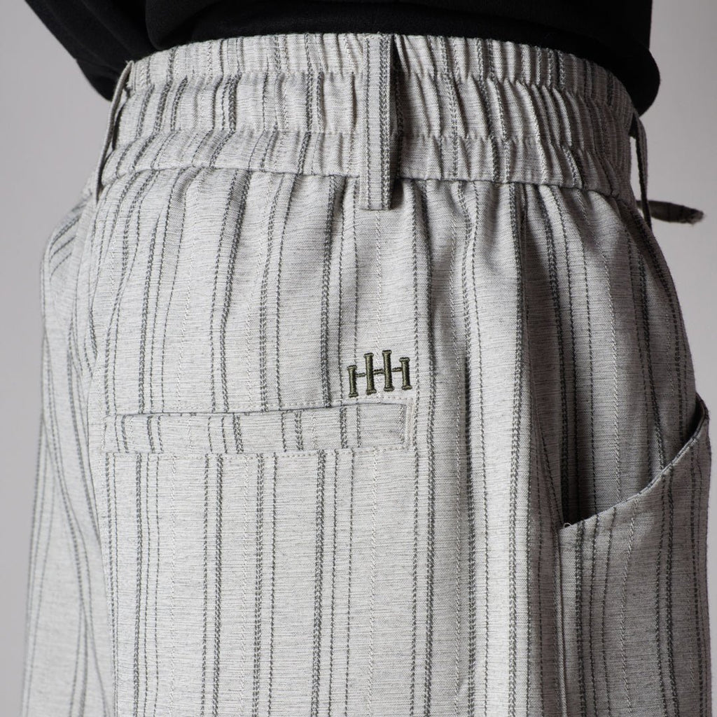 IVORY PINSTRIPE WIDE PANTS - Hophead