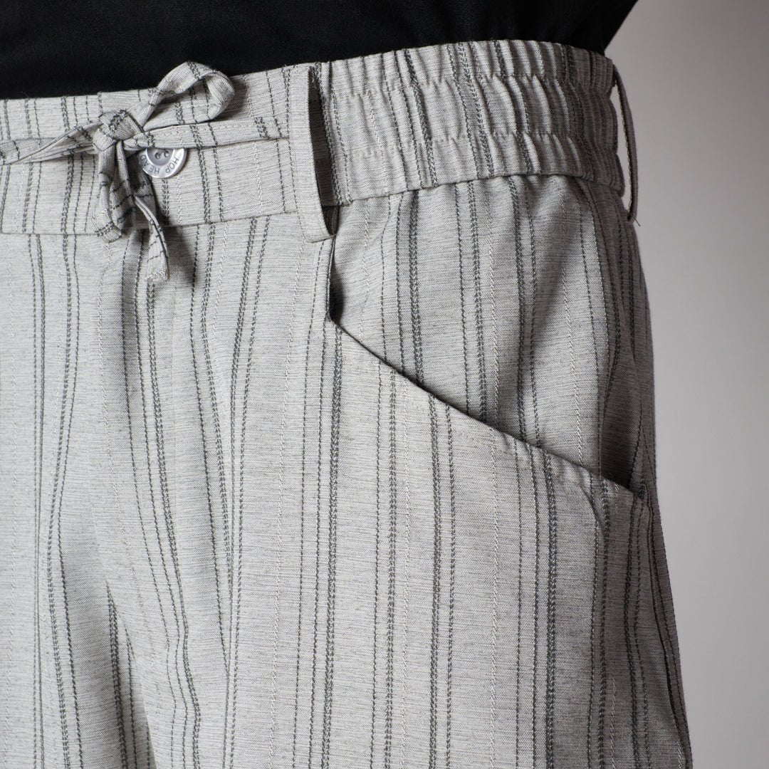 IVORY PINSTRIPE WIDE PANTS - Hophead
