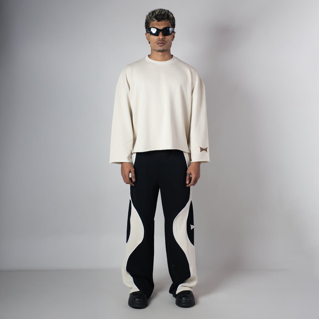 IVORY RAW EDGE SWEATSHIRT - Hophead
