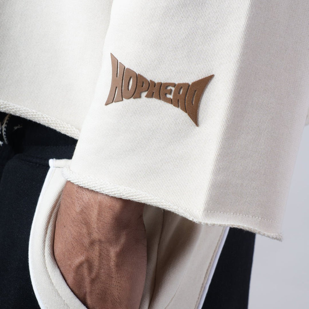 IVORY RAW EDGE SWEATSHIRT - Hophead