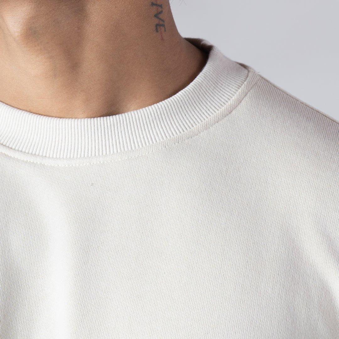 IVORY RAW EDGE SWEATSHIRT - Hophead