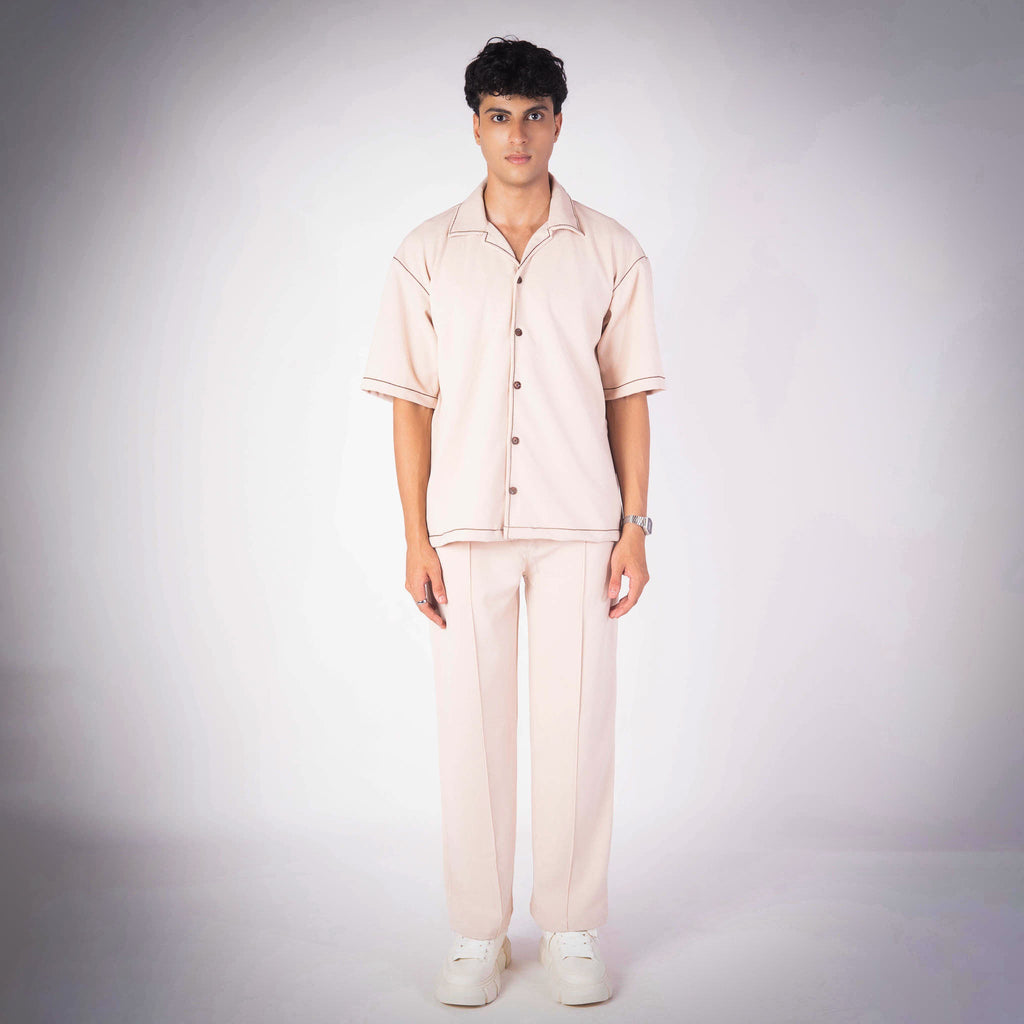 IVORY STITCHLINE CUBAN SHIRT - Hophead