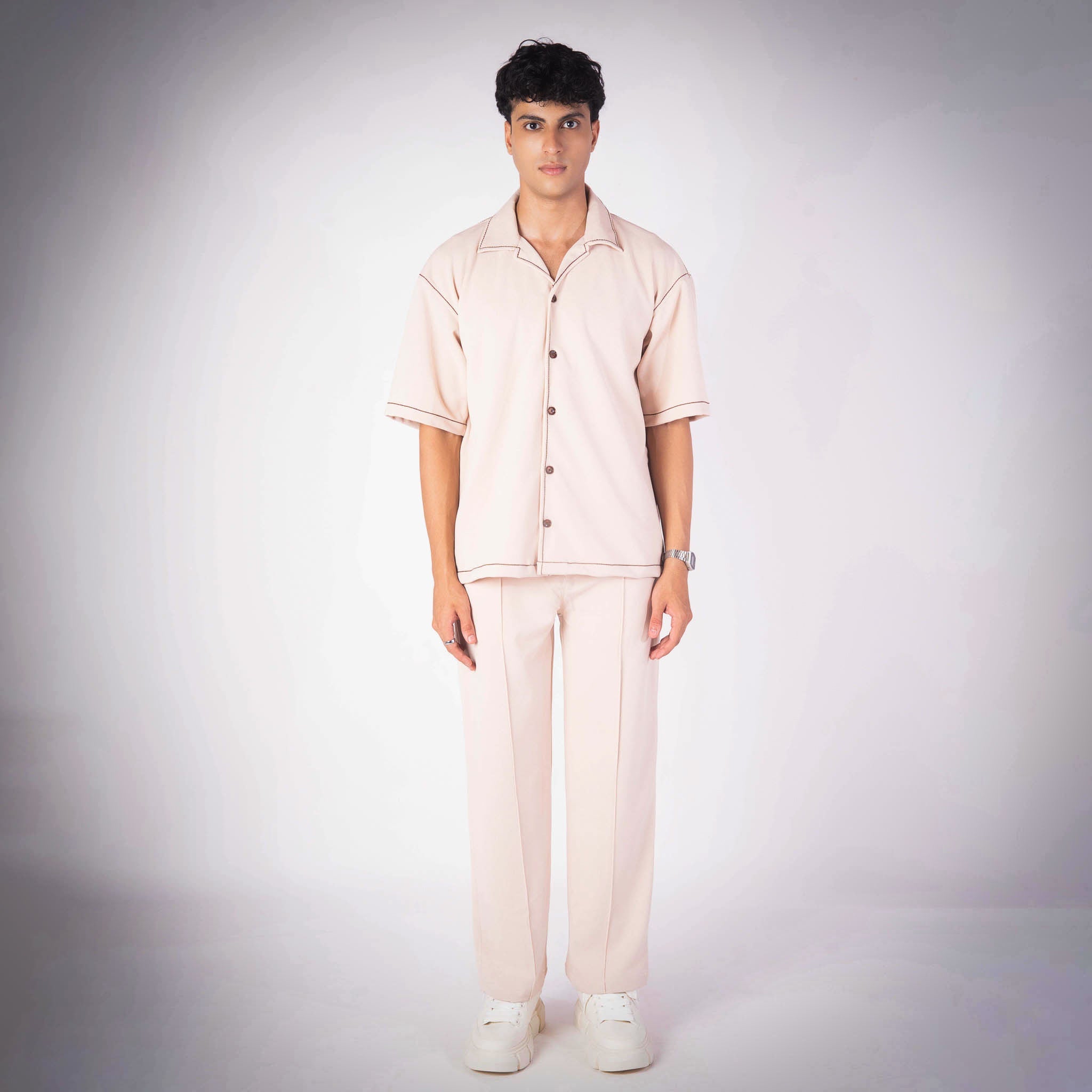 IVORY STITCHLINE CUBAN SHIRT - Hophead